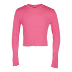 Long Sleeve Solid Crop Tee - Denny's