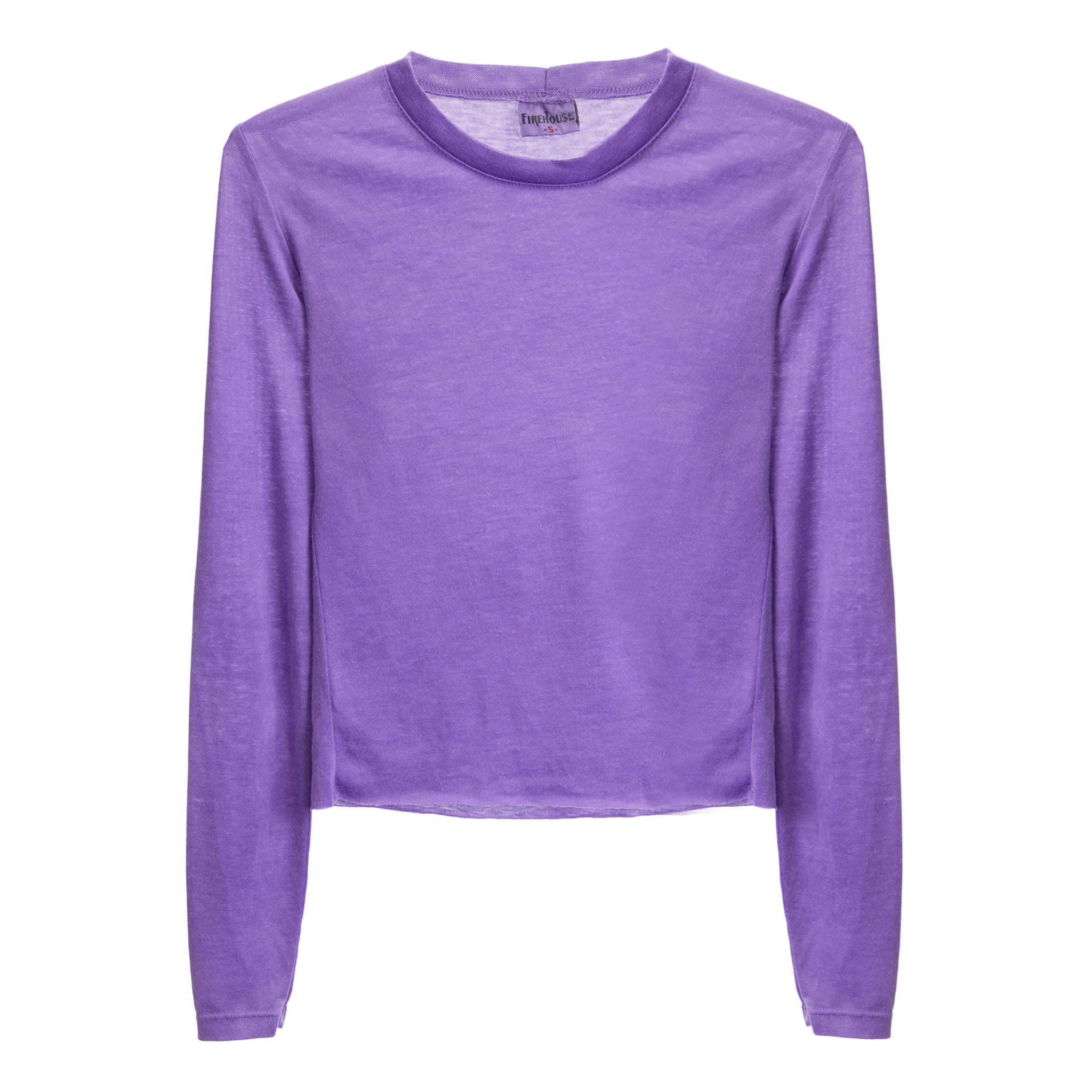 Long Sleeve Solid Crop Tee - Denny's