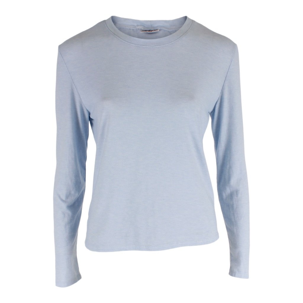 Long Sleeve Solid Crop Tee - Denny's