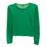 Long Sleeve Solid Crop Tee - Denny's