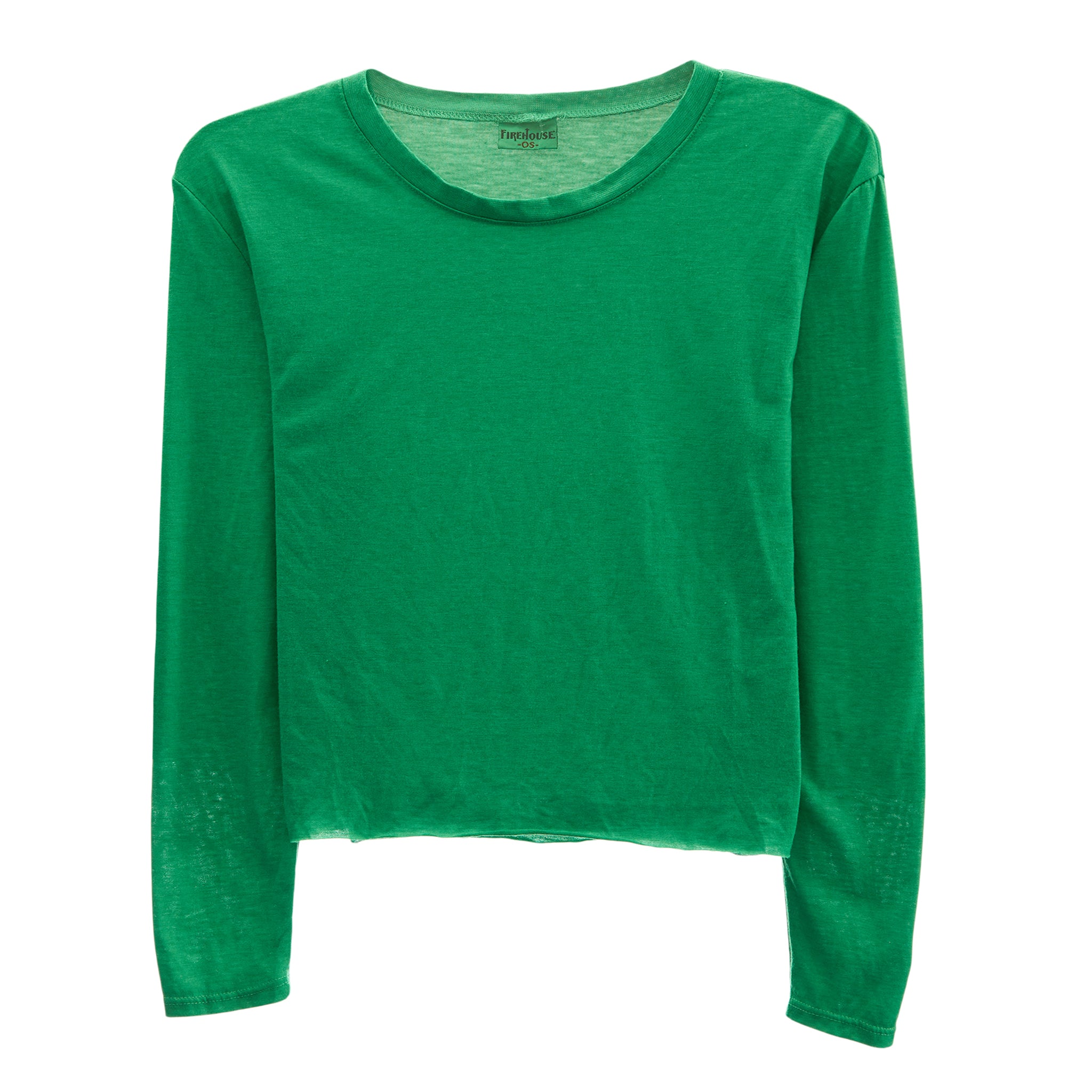 Long Sleeve Solid Crop Tee - Denny's