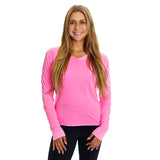 Long Sleeve Solid Crop Tee - Denny's