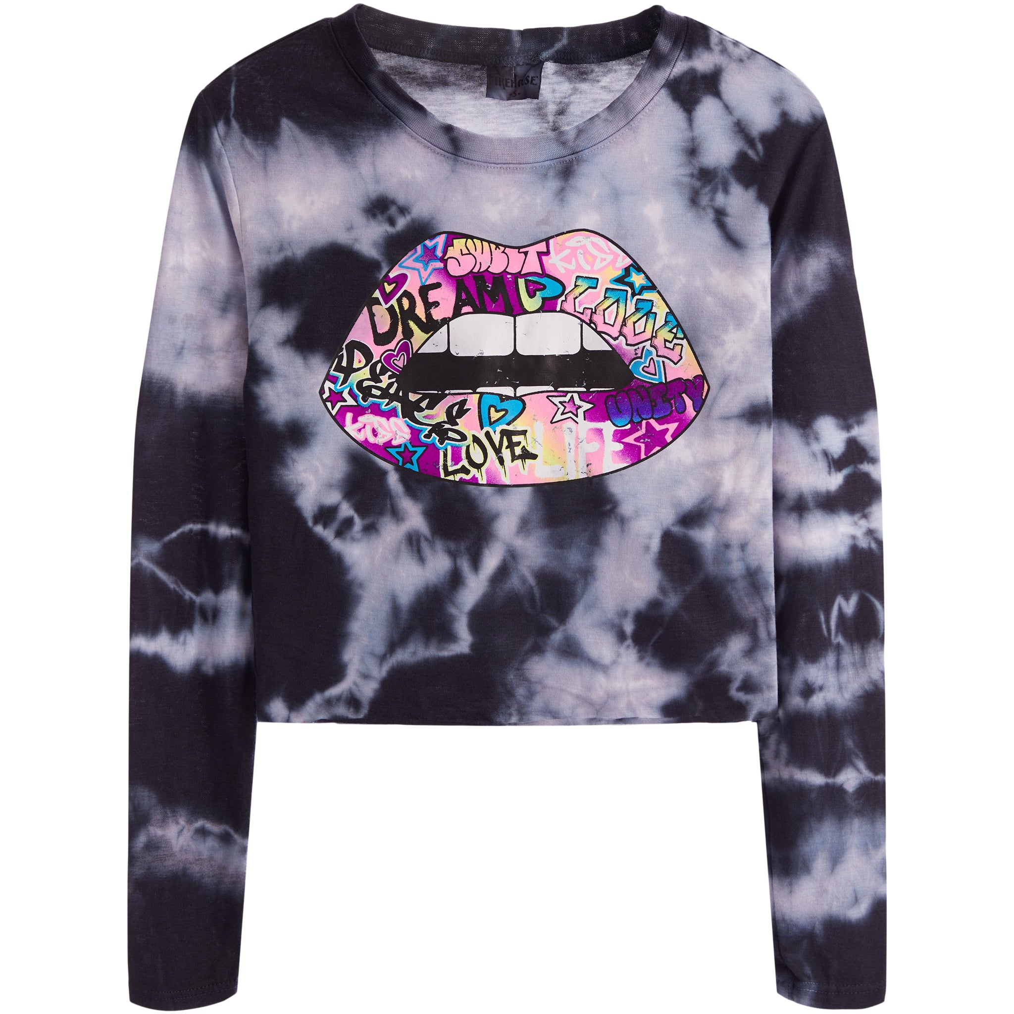 Tie Dye Grafitti Lip Tee - Denny's