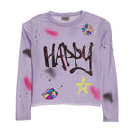 Happy Spray & Splatter Crop Tee - Denny's