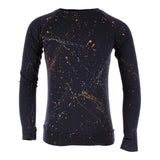 Gold Silver Neon Pink White Metallic Long Sleeve Top - Denny's