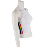 Rainbow Side Stripe Crop Tank - Denny's