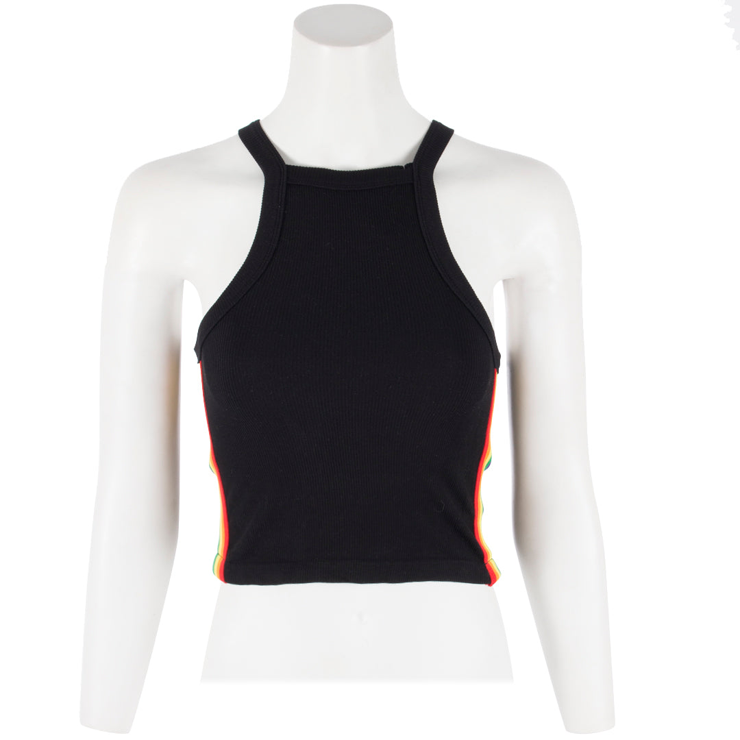 Rainbow Side Stripe Crop Tank - Denny's