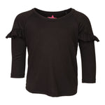 Long Sleeve Ruffle Shoulder Top - Denny's