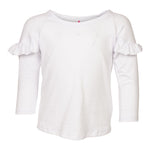 Long Sleeve Ruffle Shoulder Top - Denny's