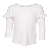 Long Sleeve Ruffle Shoulder Top - Denny's
