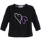 Silver & Purple Double Hearts Top - Denny's