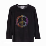 Rainbow Animal Peace Sign Top - Denny's