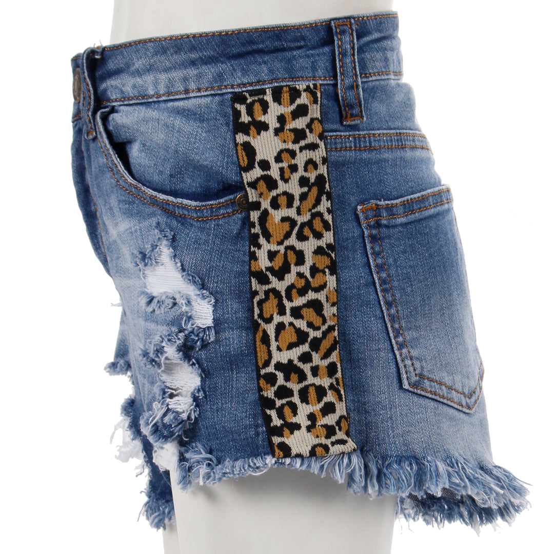 Cut Off Short with Leopard Stripe - Denny's