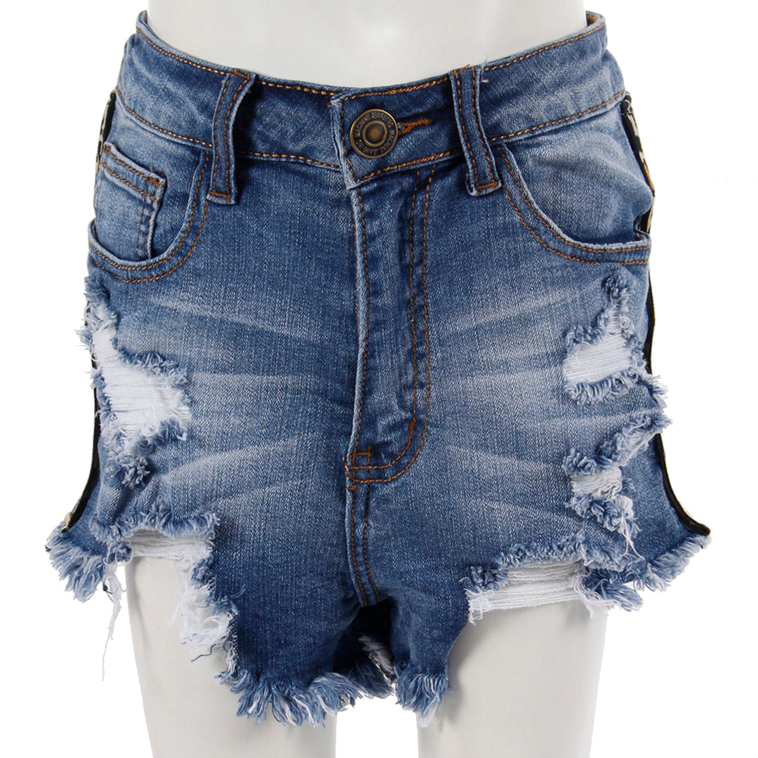 Cut Off Short with Leopard Stripe - Denny's