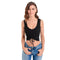 Rouched Vneck Tank Top - Denny's
