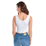 Rouched Vneck Tank Top - Denny's
