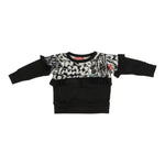 Ruffle Sweatshirt With Leopard Floral Hacci - Denny's