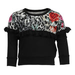 Ruffle Sweatshirt With Leopard Floral Hacci - Denny's