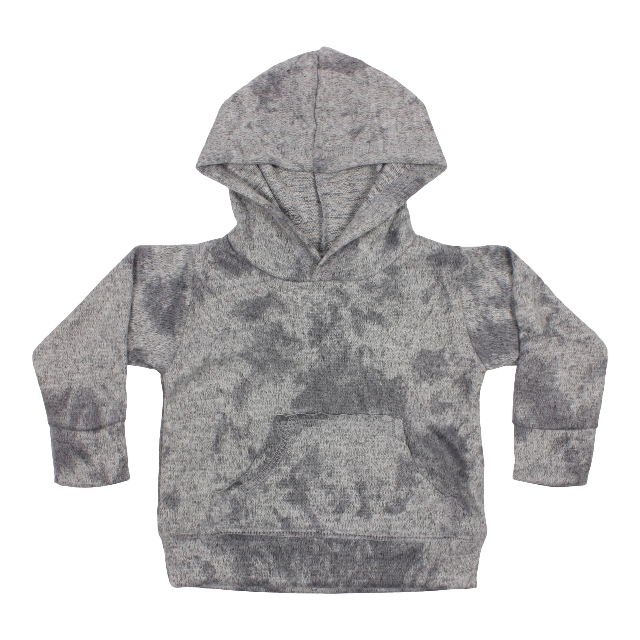 Grey Hacci Tie Dye Kangaroo Pocket Hoodie - Denny's