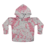 Grey & Pink Hacci Tie Dye Kangaroo Pocket Hoodie - Denny's