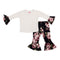 2pc Navy Floral Trumpet Set - Denny's