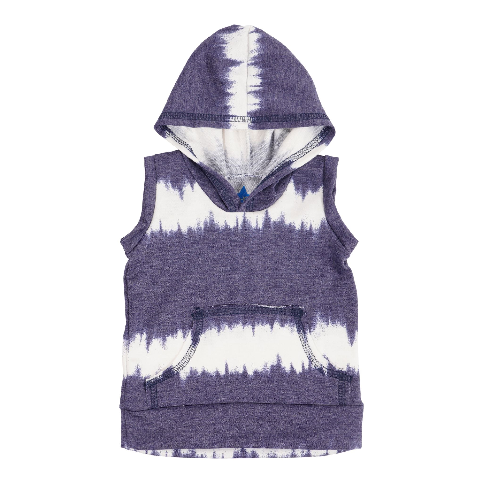 Navy Tie Dye Sleeveless Hoody - Denny's