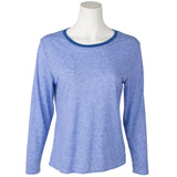 Long Sleeve Contrast Hi Low Crew - Denny's