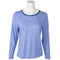 Long Sleeve Contrast Hi Low Crew - Denny's