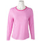 Long Sleeve Contrast Hi Low Crew - Denny's