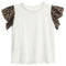 Leopard Flutter Sleeve Tee - Denny's