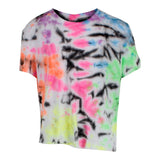 Short Sleeve Tye Dye Crop Crew with Black Label - Denny's