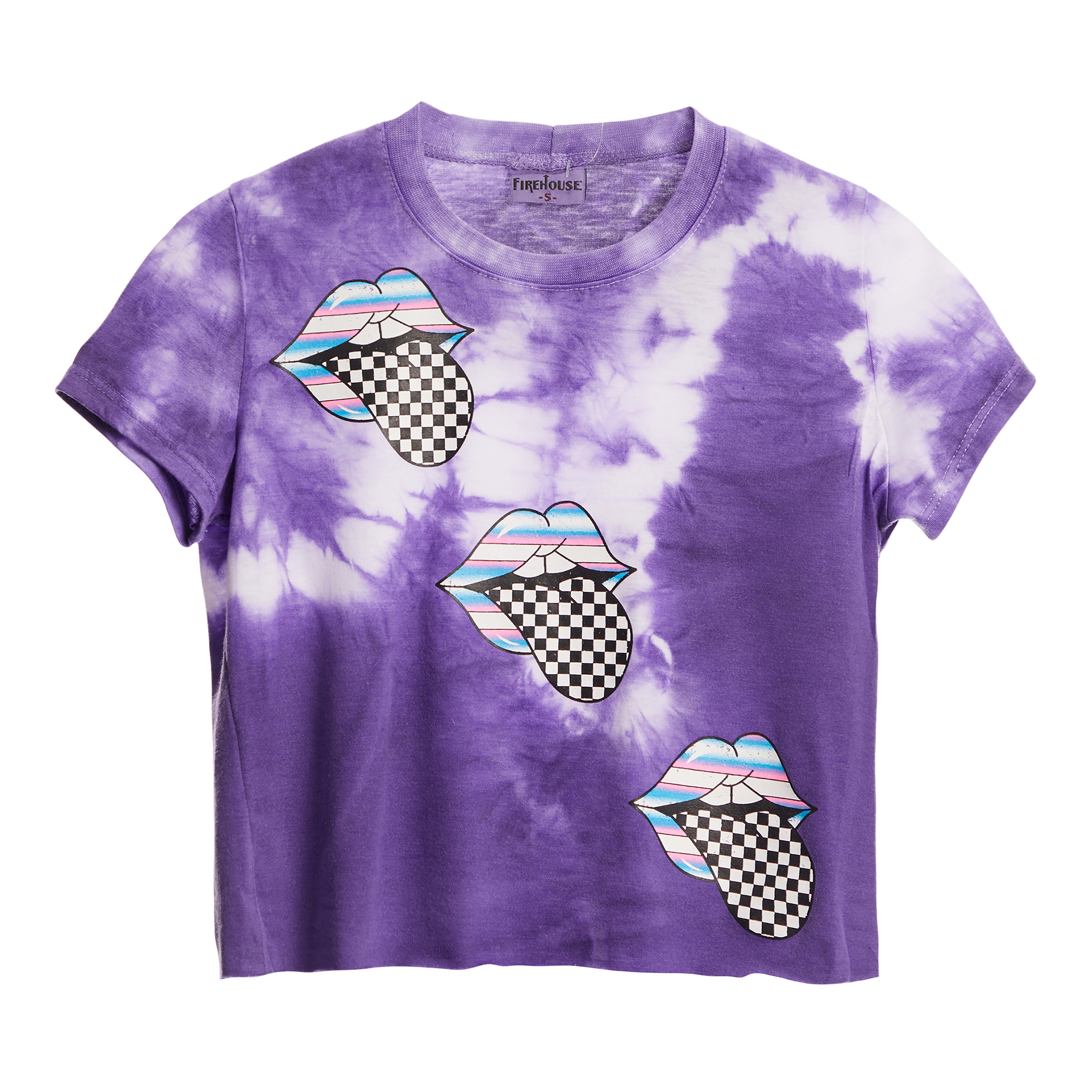 Checkered Tongue Tie Dye Tee - Denny's
