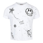 Good Vibes Splatter Crop Tee - Denny's