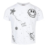 Good Vibes Splatter Crop Tee - Denny's
