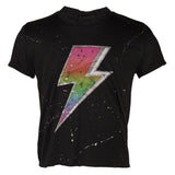 Short Sleeve Crop Crew with Lightning Bolt - Denny's