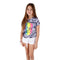 Short Sleeve Crop Black Tie Dye with Ombre Skull - Denny's