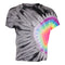 Short Sleeve Black Neon Rain Tie Dye Crop Top - Denny's