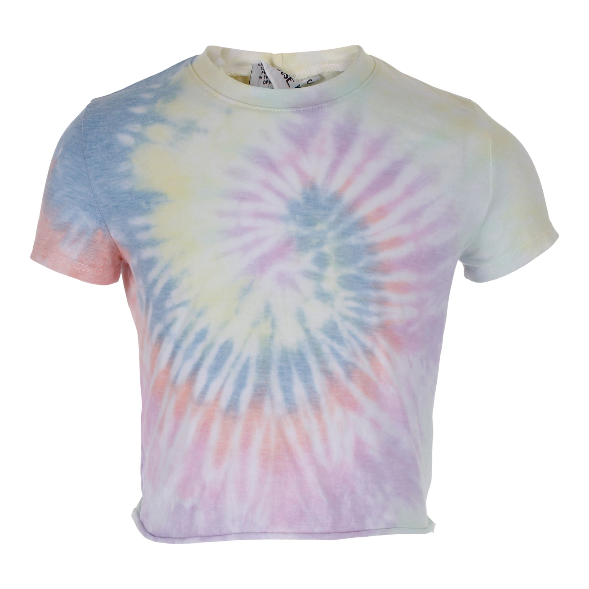 Van Gogh Tie Dye Short Sleeve Crop Tee - Denny's