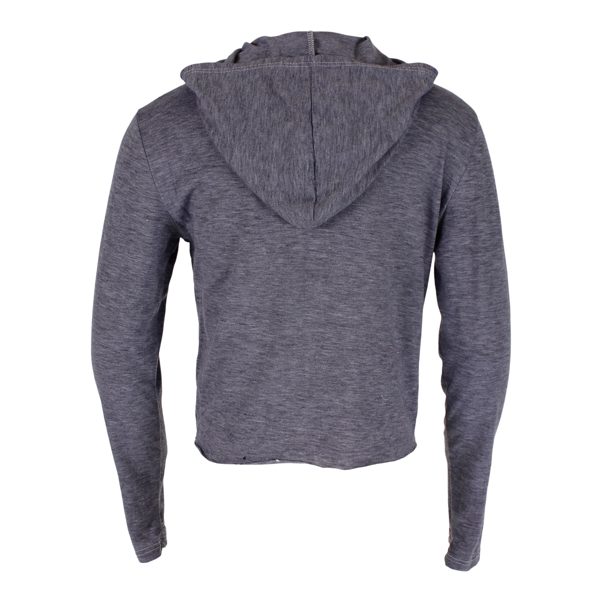 Long Sleeve Hoodie Sweatshirt with Black Skull and Splatter - Denny's