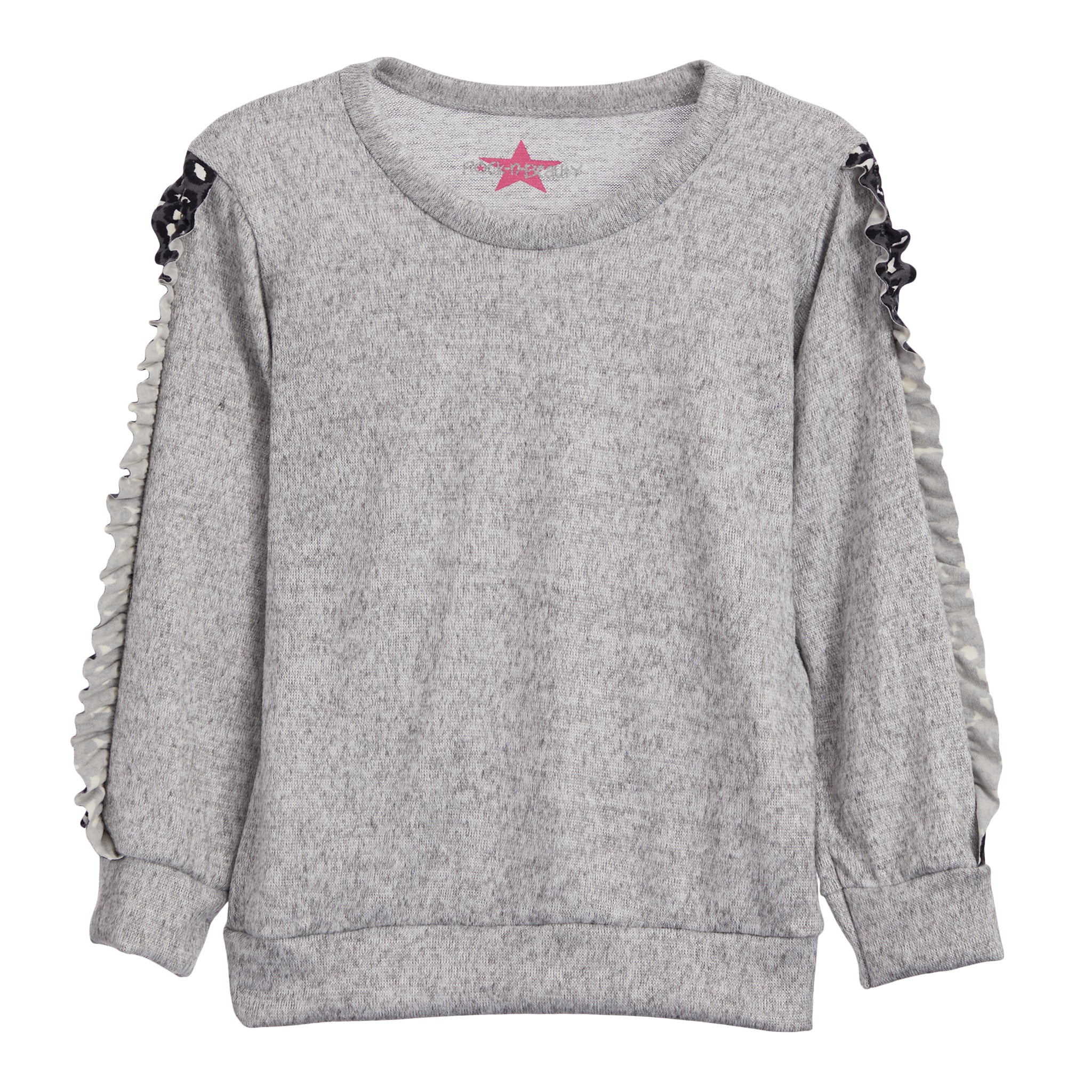 Leopard Ruffle Sleeve Hacci Top - Denny's
