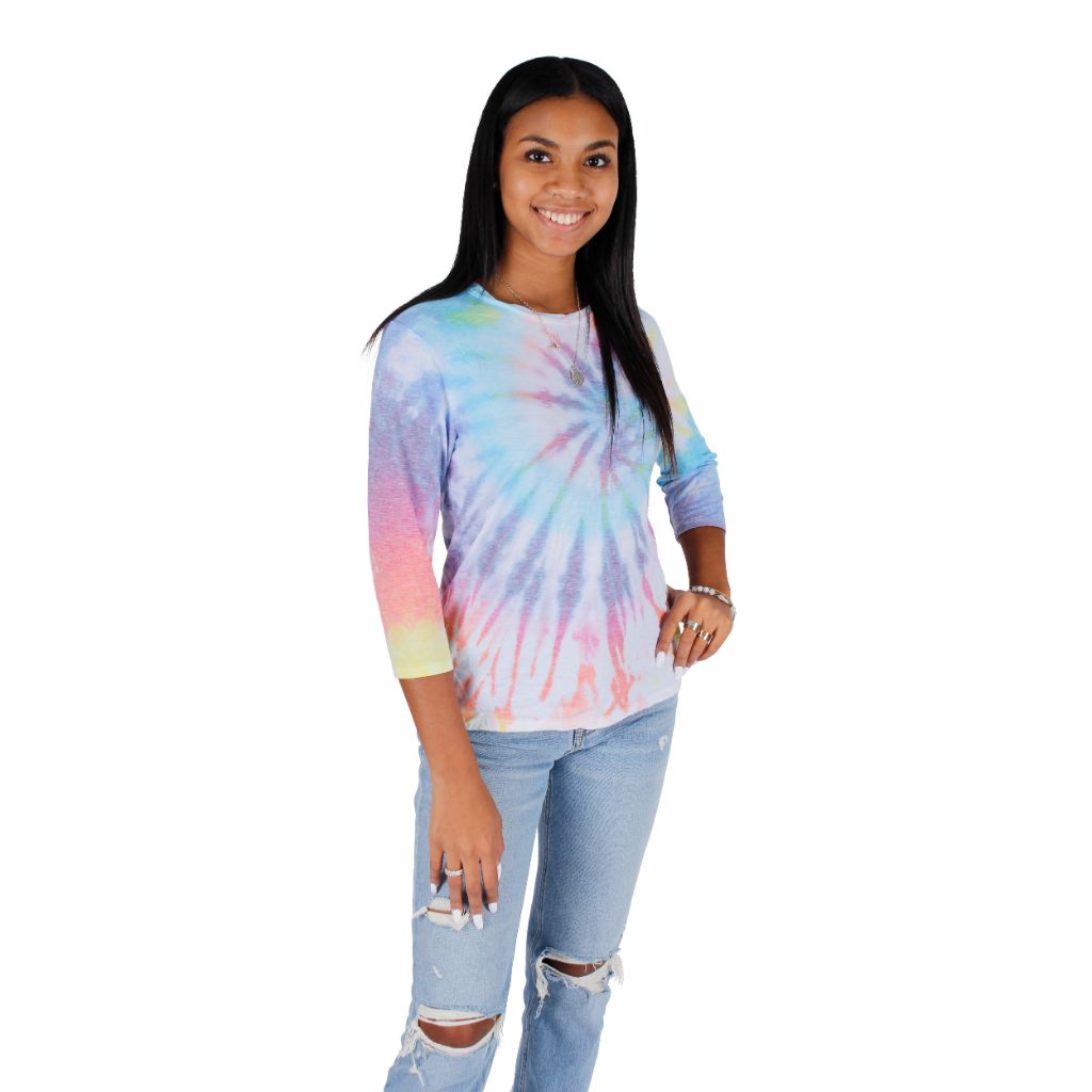 3/4 Sleeve Tie Dye Raglan - Denny's