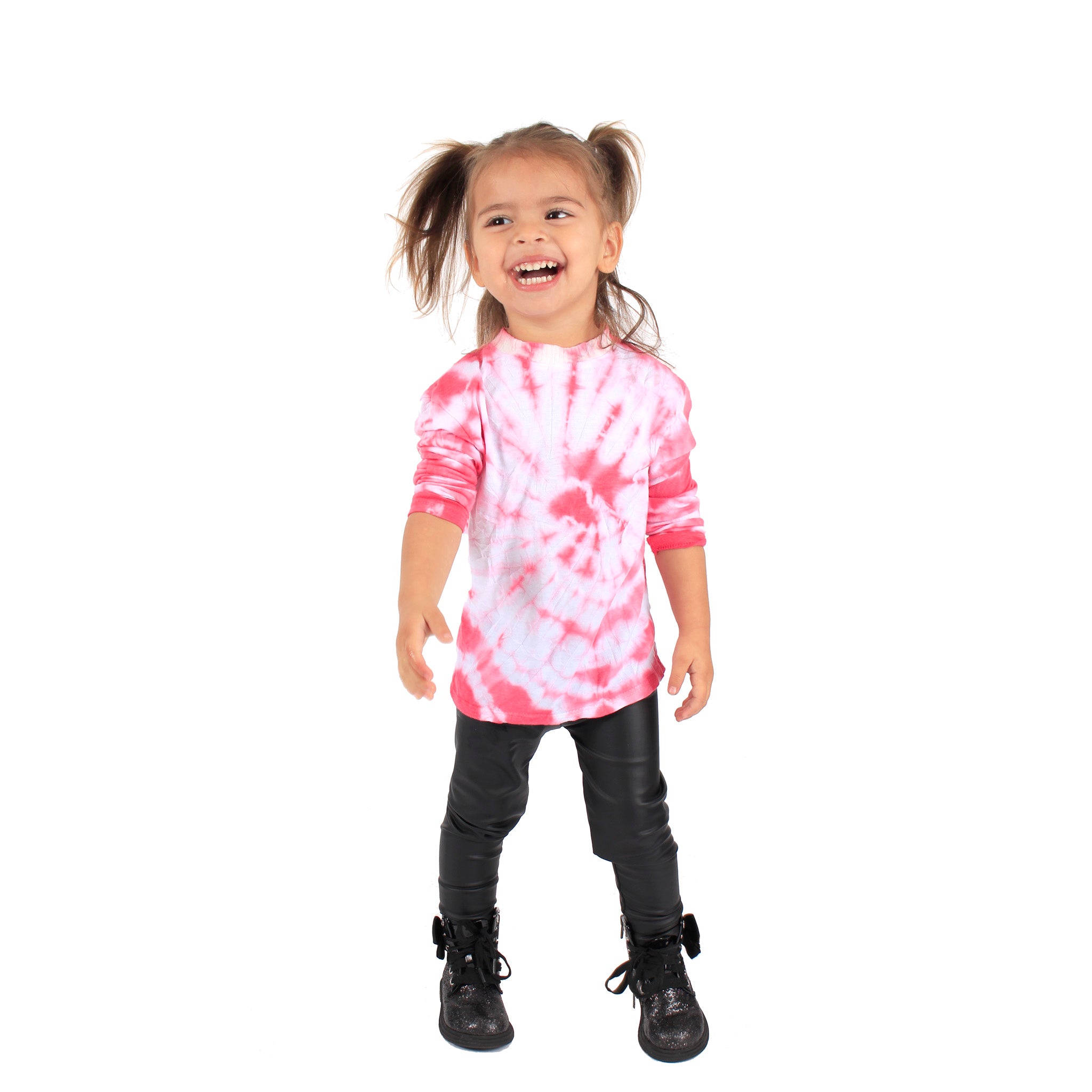 Long Sleeve Tie Dye Rib Neck - Denny's
