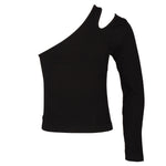 One Shoulder Ribbed Top - Denny's