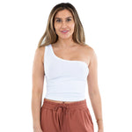 One Shoulder Ribbed Tank - Denny's