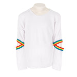 Sweatshirt Long Sleeve Cut Elbow Rainbow Taping - Denny's