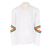 Sweatshirt Long Sleeve Cut Elbow Rainbow Taping - Denny's