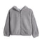 Oversized Sherpa Zip Hoodie - Denny's