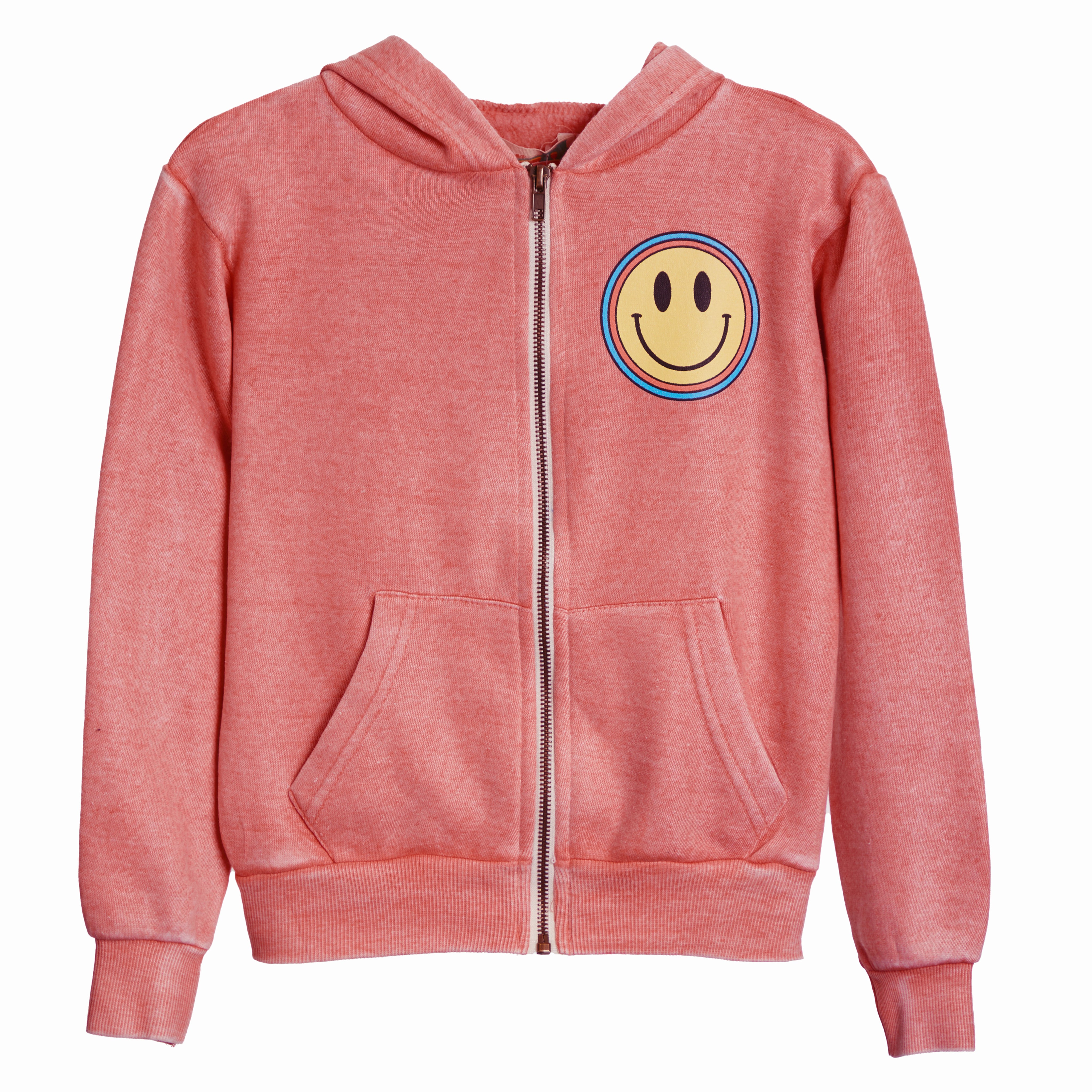 Double Outline Smiley Zip Hoodie - Denny's