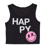 Pink Happy Smiley Tank - Denny's