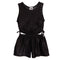 Studded Cinch  Cut Out Side Rib Romper - Denny's